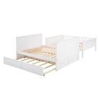 ((Incomplete box 2 of 2)) White Full Over Full Bunk Bed with Twin Size Trundle