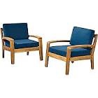 teak finish teal finish side chair , 1 chair 