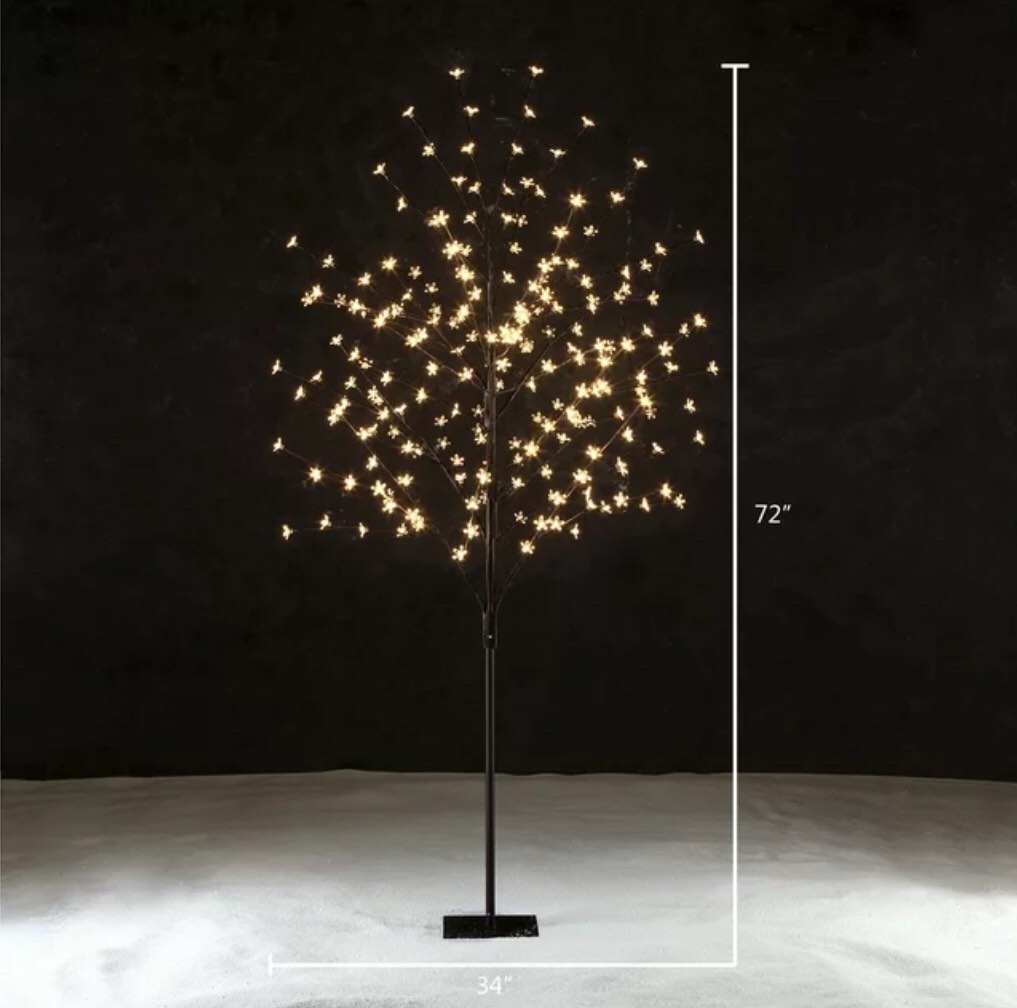 Holiday Time Prelit Warm White LED Cherry Blossom Tree, 6'