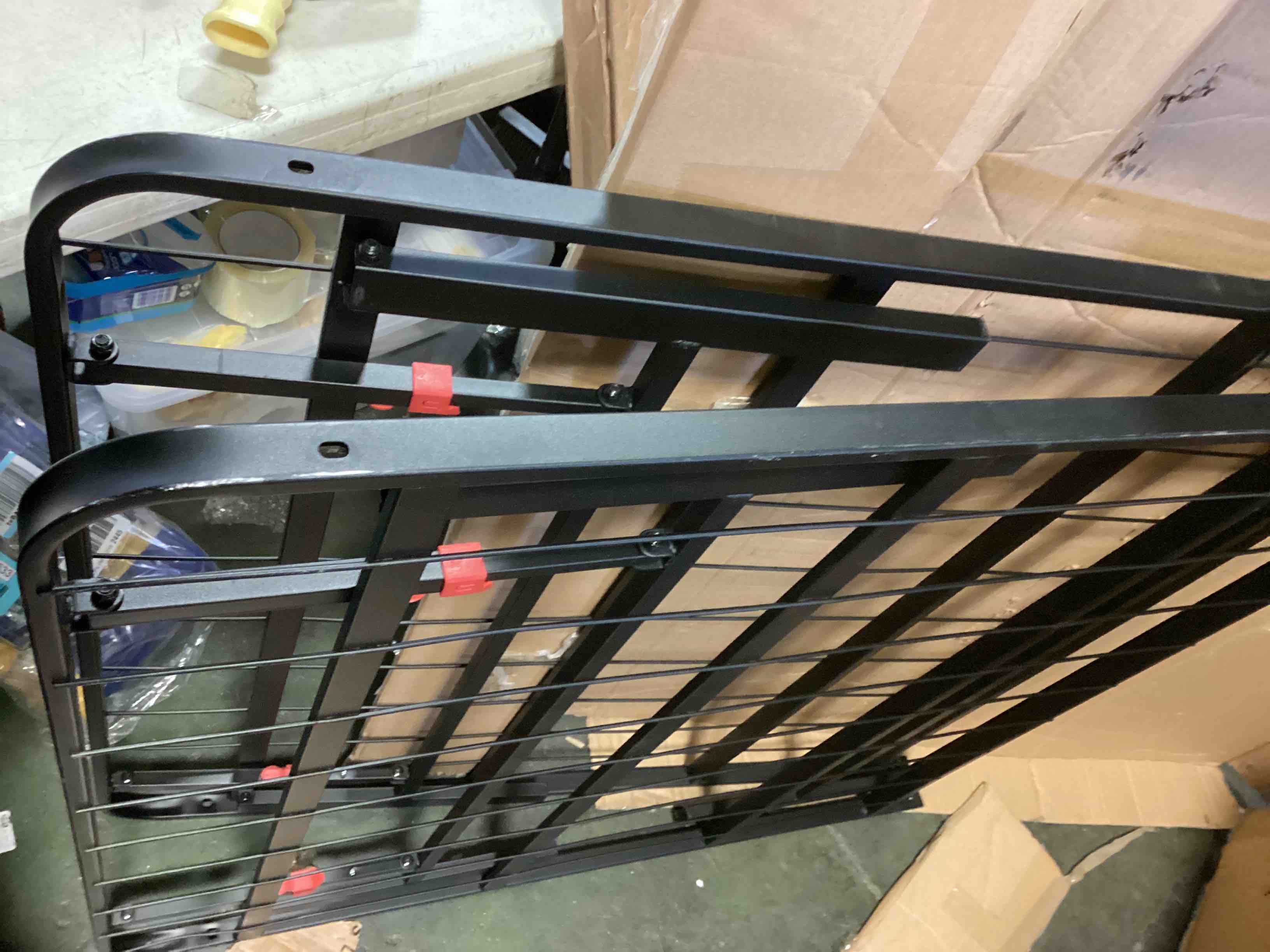 Amazon Basics Foldable, 14" Black Metal Platform Bed Frame with ToolFree Assembly, No Box