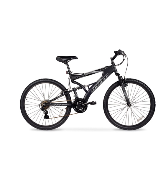 Hyper Bicycle 26" Men's Havoc Mountain Bike, Black