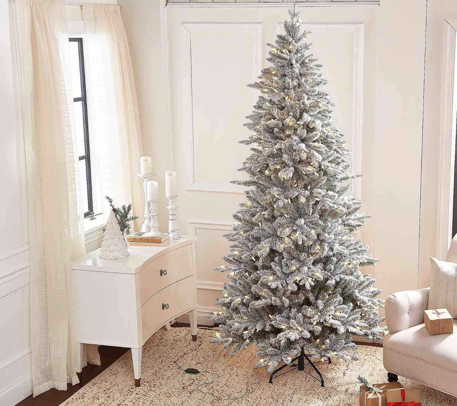 Mr. Christmas 6.5’ Flocked LED 55-Function Tre with Alexa 