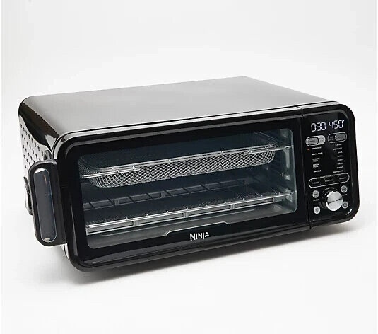Ninja fooodi 15-in-1 Smart Dual Heat Air Fry Flip Oven w Probe Black 
