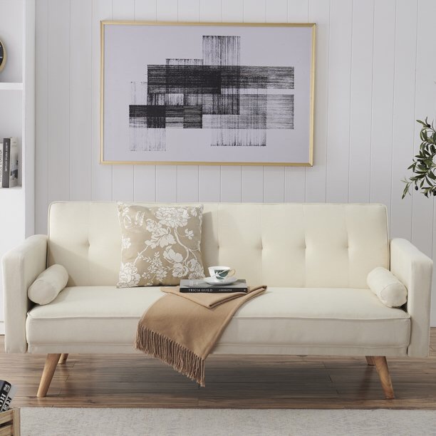 Variable Bed Sofa Living Room Folding Sofa, Beige(similar to stock)(Incomplete Box 1/2)