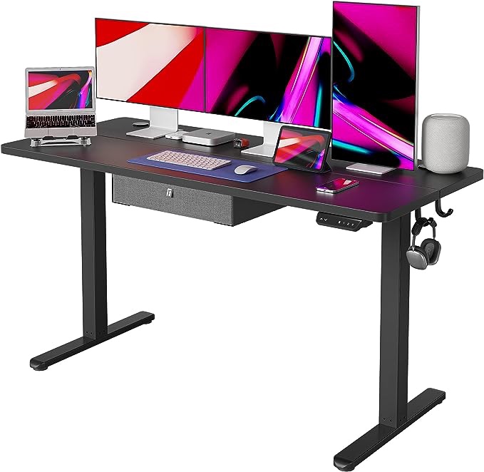 FEZIBO 63 x 24 Inches Standing Desk with Drawer (similar to stock)(Incomplete)