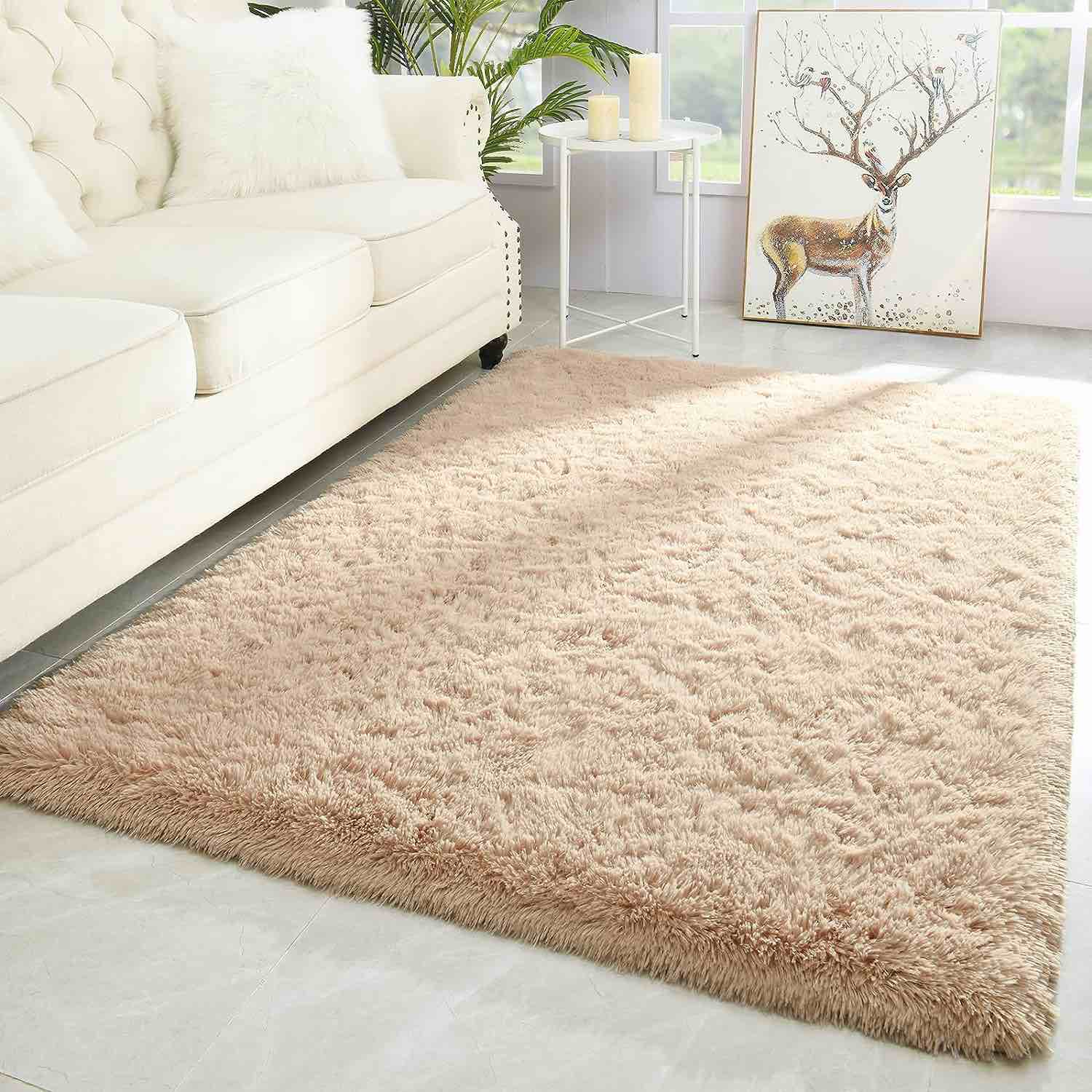Modern Soft Fluffy Shaggy Rug *size unknown*