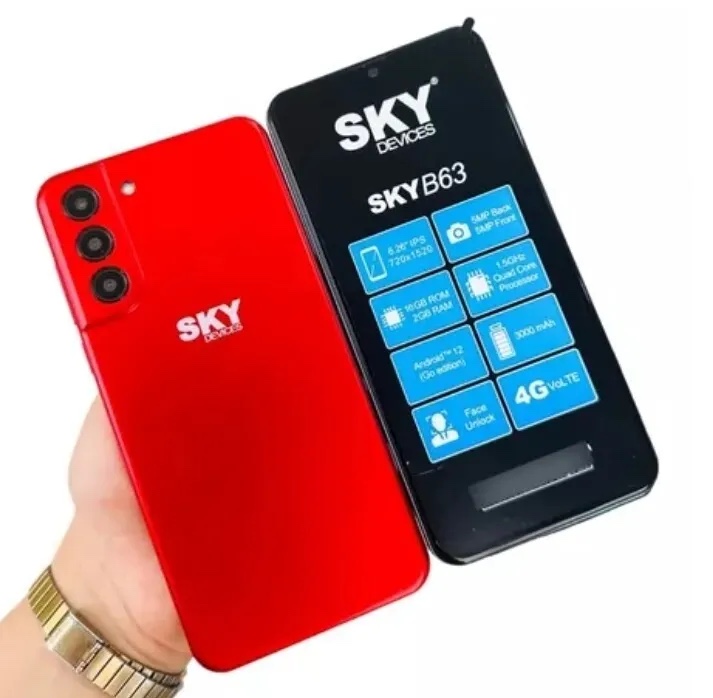 Smartphone SKY Devices Elite B63 - 16GB - RED With Phone Case