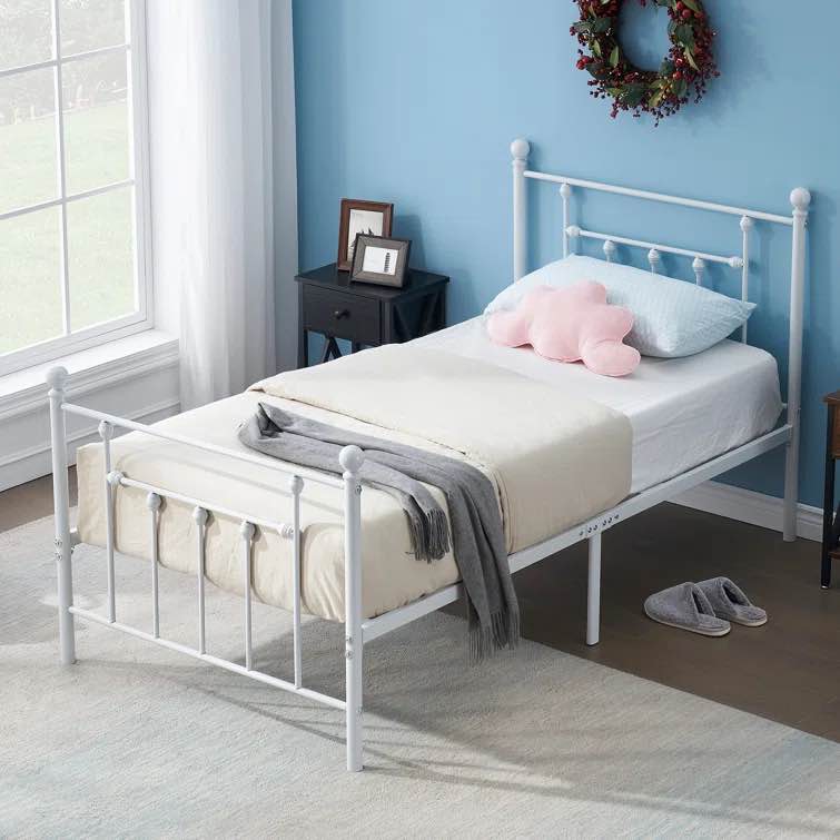 Kempst 42.9" Steel Bed Frame