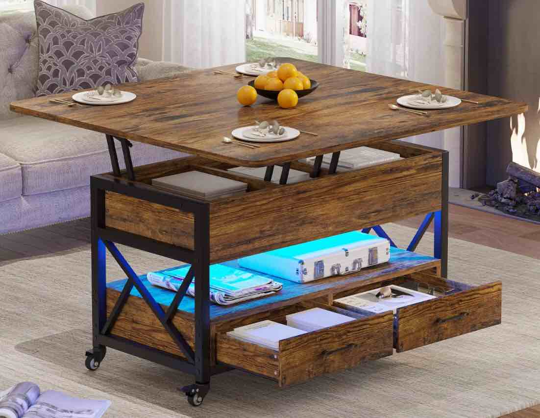 Itaar 40" Lift Top Coffee Table, 4 in 1 Coffee Tables with Storage for Living Room DJ502919_1