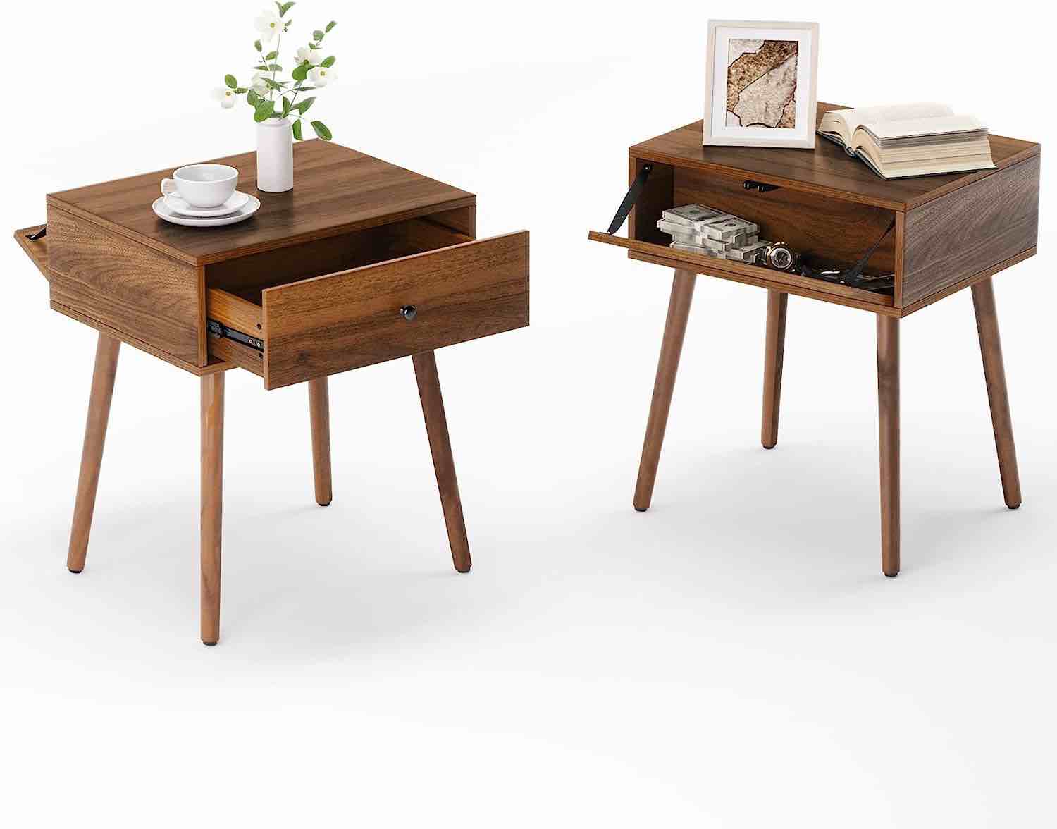 Mazefur Nightstand with Hidden Compartment