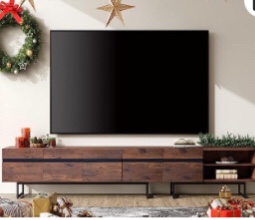 WAMPAT Modern TV Stand for up to 100 inch 2 in 1 Entertainment Center TV Console with Storage Cabinets Media Console for Living Room