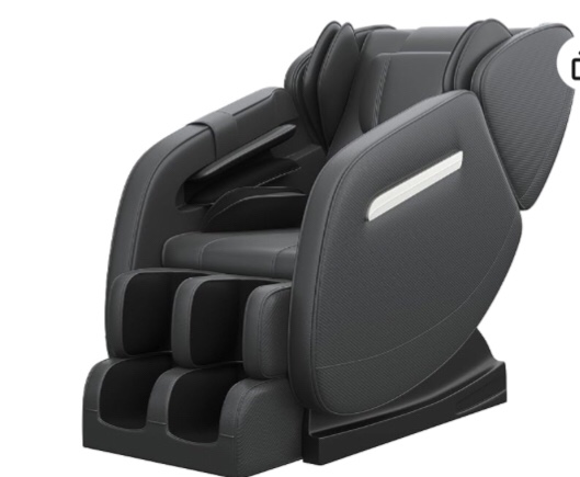 SMAGREHO 2022 New Massage Chair Recliner with Zero Gravity, Full Body Air Pressure, Heat and Foot Roller Included(Black)( incomplete box a)