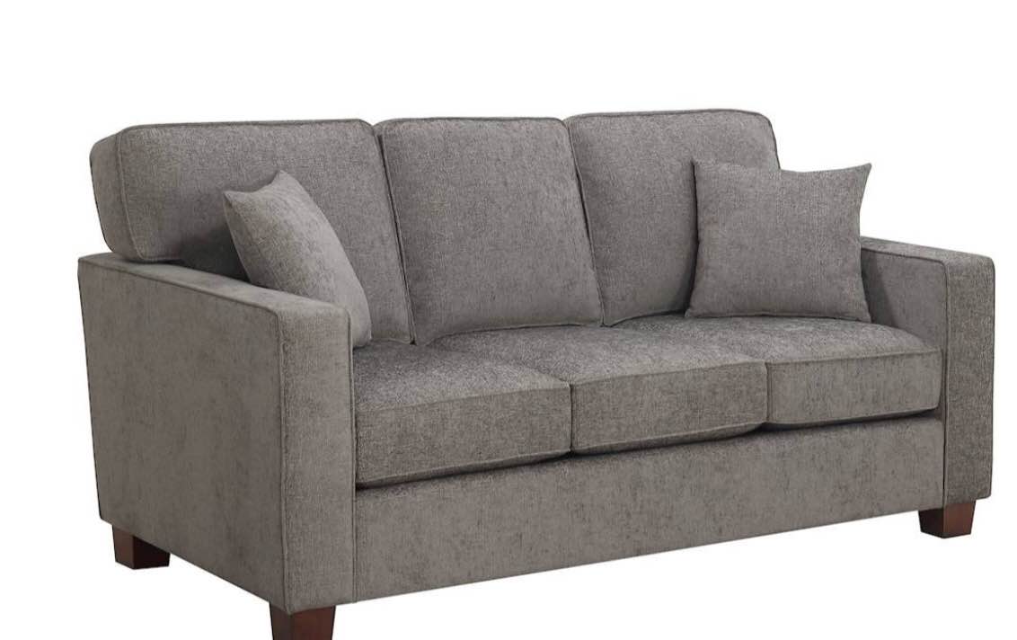 OSP Home Furnishings - Russel 3 Seater Fabric Sofa - Taupe(Incomplete Box 1/3)