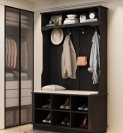 Hall Tree 39.8'' Wide with Bench and Shoe Storage