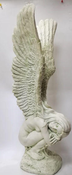 Sleeping Angel with Wings Out Statue