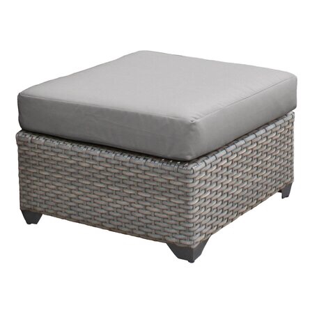 TKC ottoman with cushion summer fog wicker 