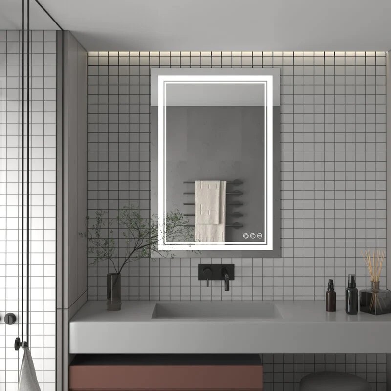 Maxax Schaghticoke Frameless Lighted Bathroom Mirror #MXML01 (similar to stock image)