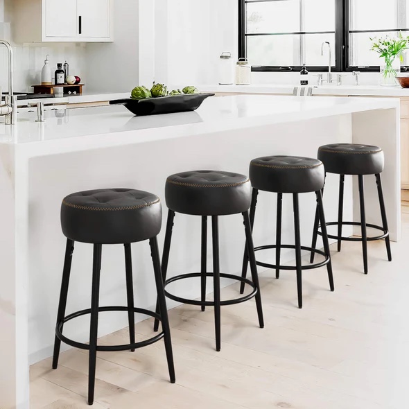 LUE BONA® Gawaine Barstool Set of 4 black 