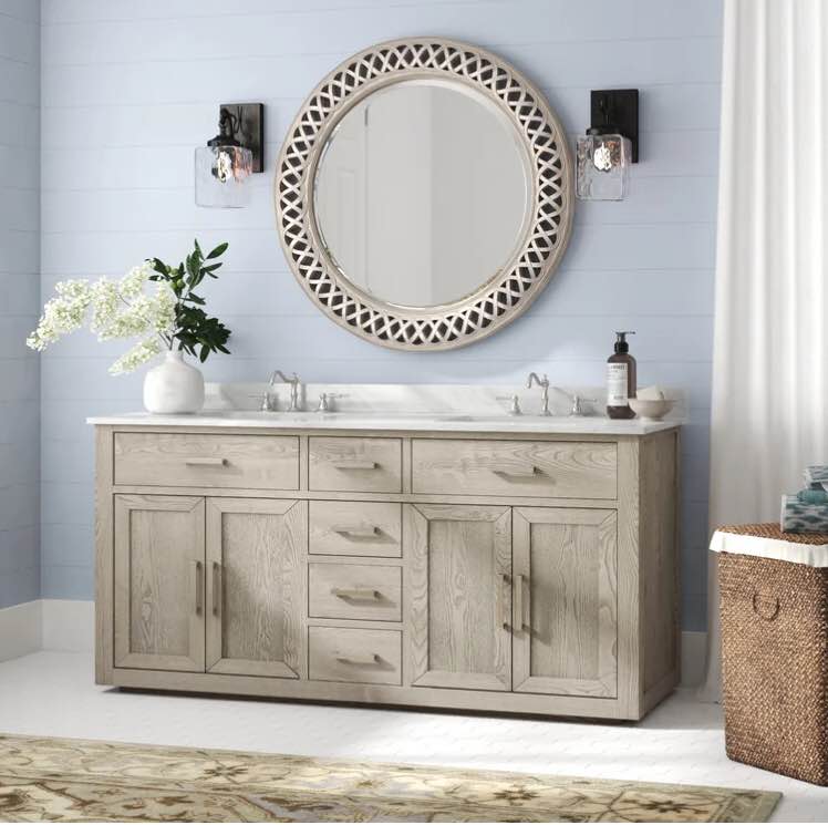 Ingalls 60'' Free Standing Double Bathroom Vanity with Quartz Top