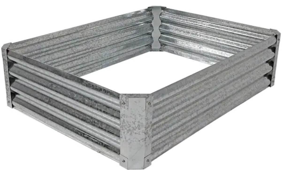 48 in. Rectangle Raised Galvanized Steel Garden Bed