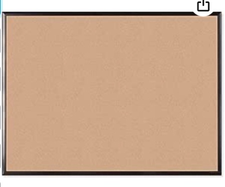 U Brands Cork Bulletin Board, 35 x 47 Inches, Black Aluminum Frame