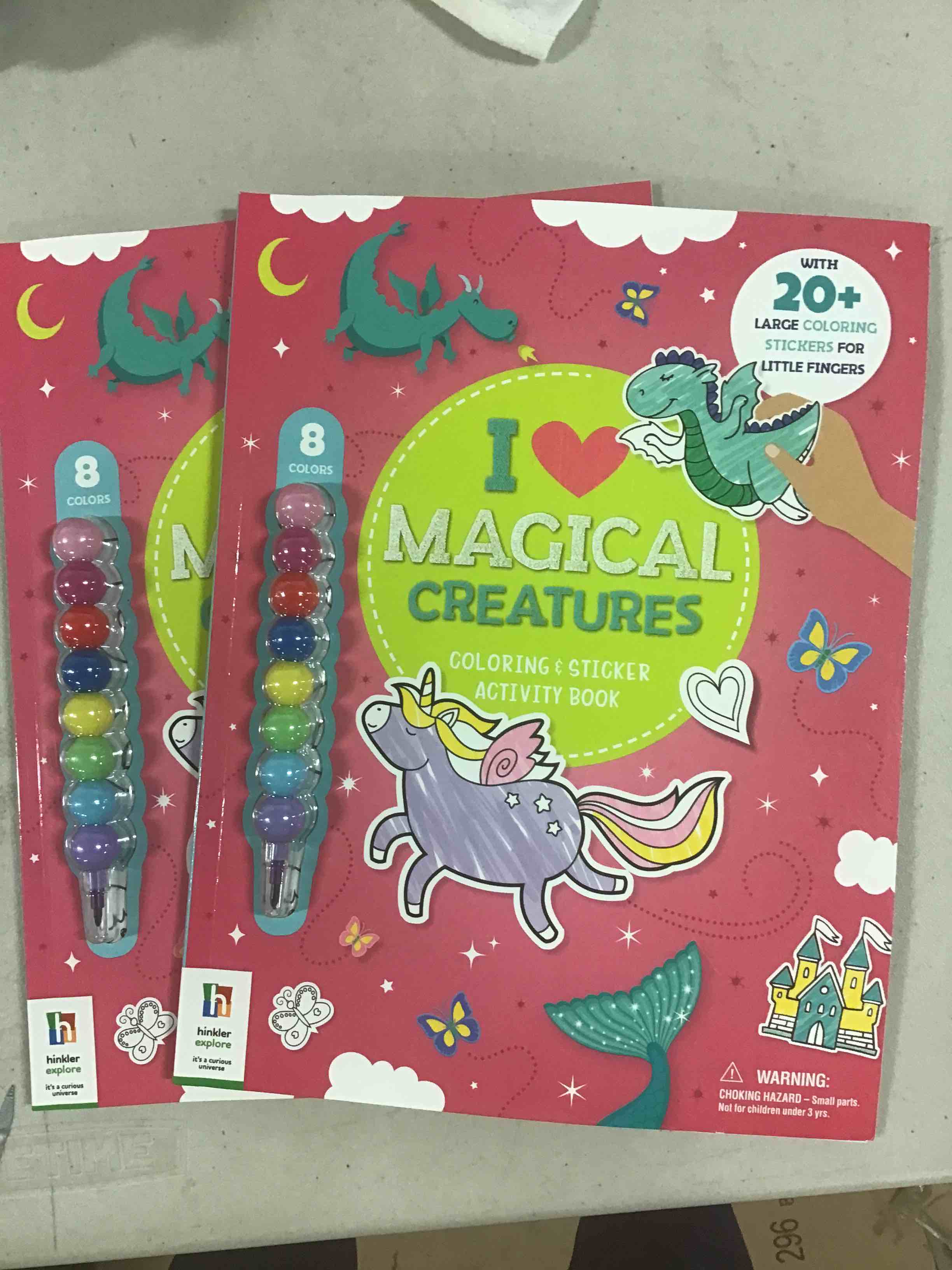 I love magical creatures coloring book (2 books)