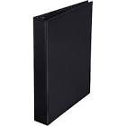 Amazon Basics 1.5 Inch, 3 Ring Binder, Round Ring, Customizable View Binder, Black, 12-Pack
