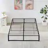  VECELO Full size Bed Frame , 55.5" W Metal Platform Bed Frames No Box Spring Needed, Steel Slat Support, Black