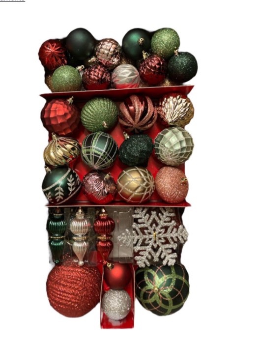 Member's Mark Indoor Shatterproof Ornament Collection with Hooks, 76 Count