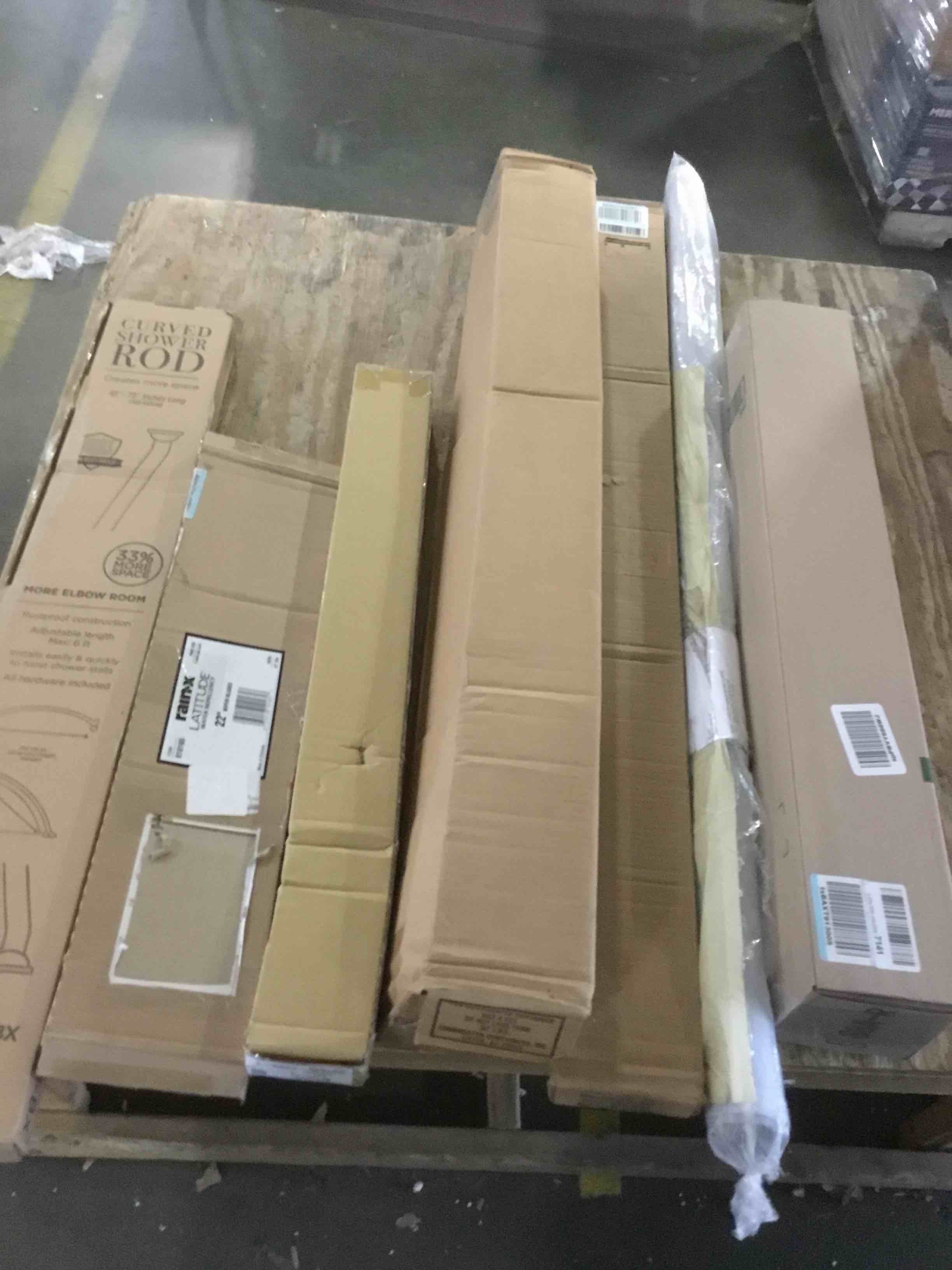 assorted miscellaneous items ( baby gate, curtain rods and more)