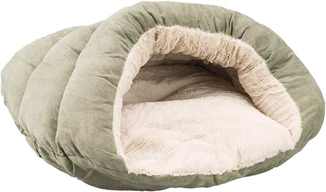 sleep zone cuddle cave bed cat, green