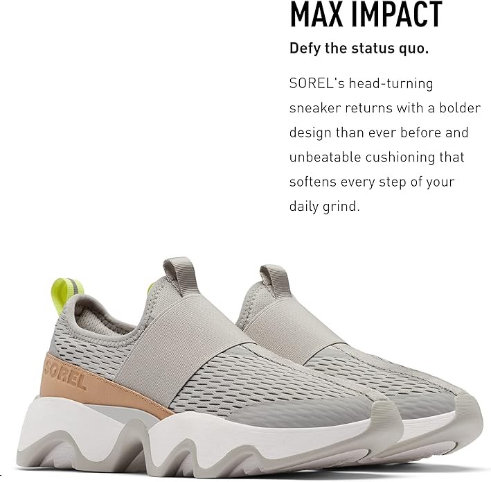 Sorel Women’s Kinetic Impact ll Strap Shoes, Dove/Sea Salt, Size 6.5.