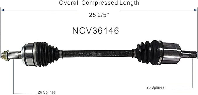 GSP NCV36146 CV Axle Shaft Assembly - Left Front (Driver Side)