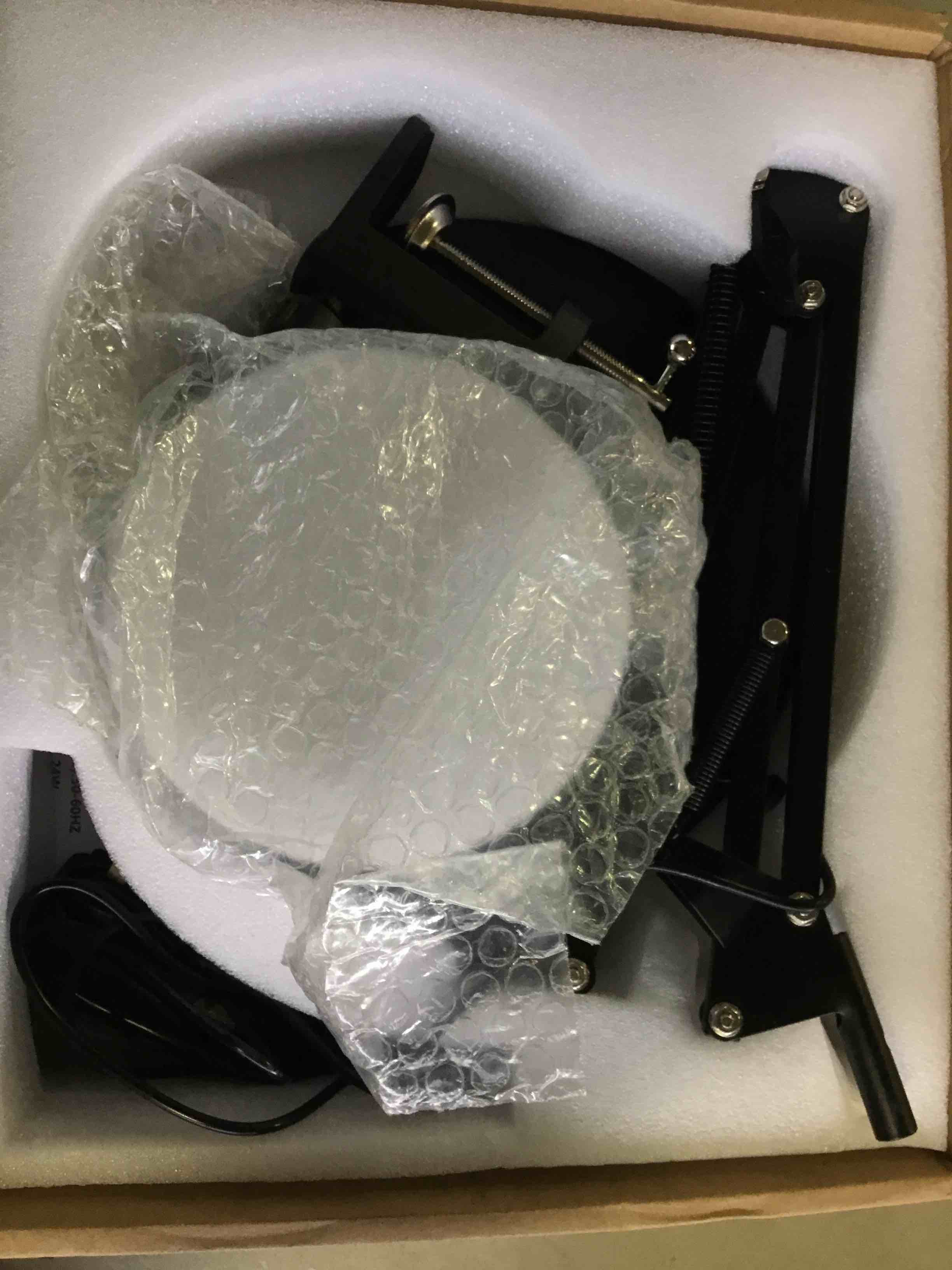 10X Magnifying Glass with Light and Stand, KMDES Real Glass 2-in-1 Desk Lamp & Clamp, 3 Color Modes Stepless Dimmable, Hands Free LED Lighted Magnifier for Hobby Reading Crafts Repair Close Work