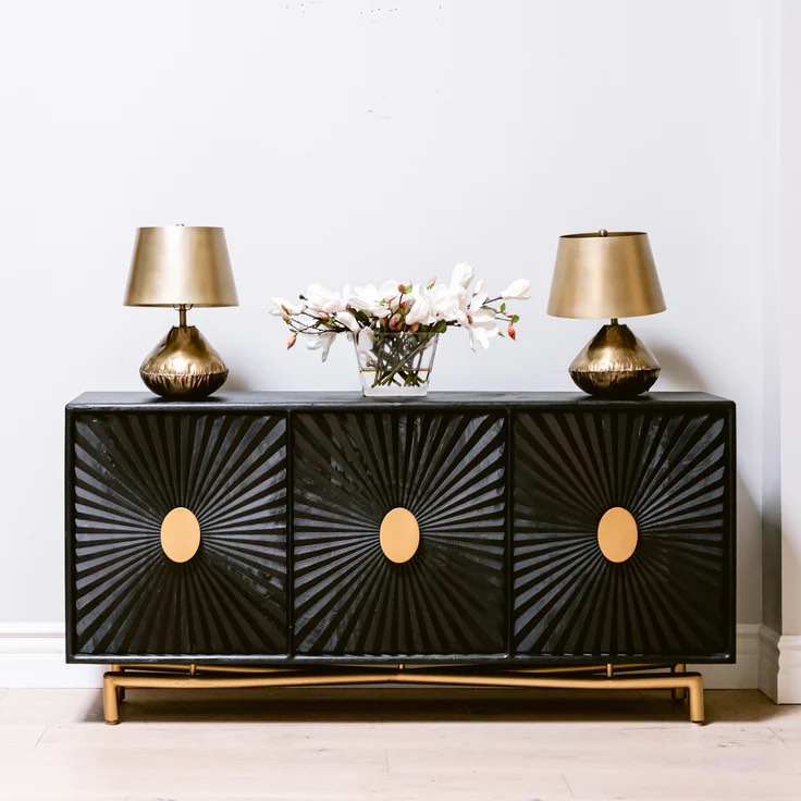 **DAMAGED**Hooker Furniture Melange 5560-55469-DKW 69in Entertainment Console