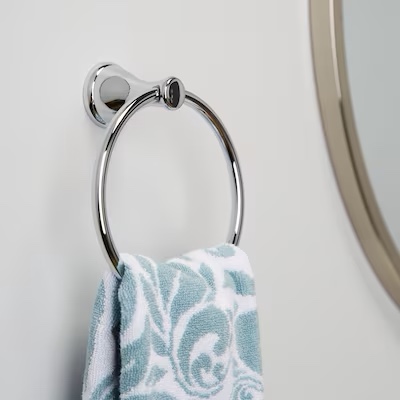 Style Selections Bailey Chrome Wall Mount Single Towel Ring