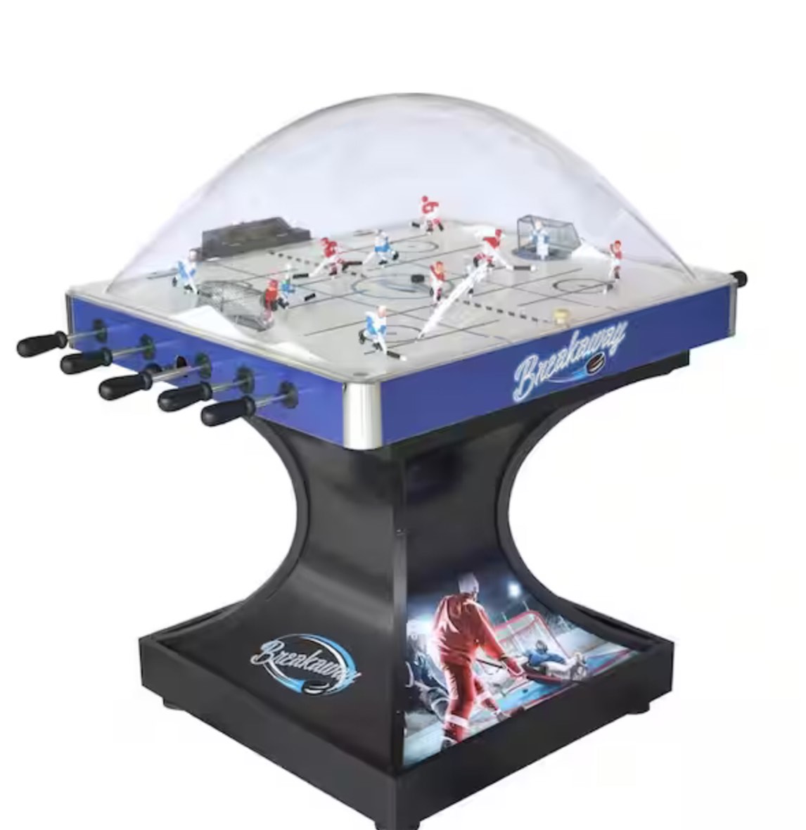 **DAMAGED** Breakaway Dome Hockey Table with E-Z Grip Handles and LED Scoring Unit