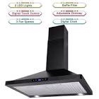 sndoas black steel chimney range hood