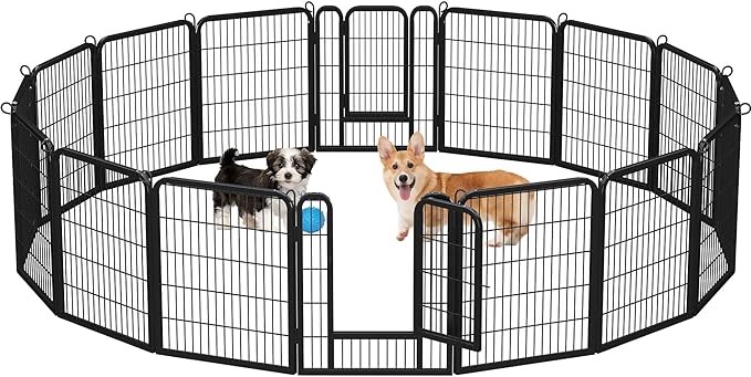 YAHEETECH 613835 16 PANEL DOG PLAY PEN / STYLE SIMILAR TO STOCK PHOTO