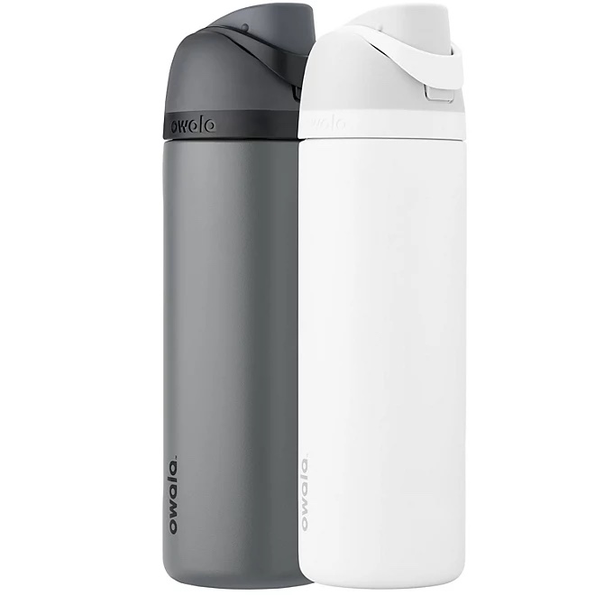Owala FreeSip 24-oz. Stainless Steel Water Bottle + 2 Bonus Straws Combo Pack