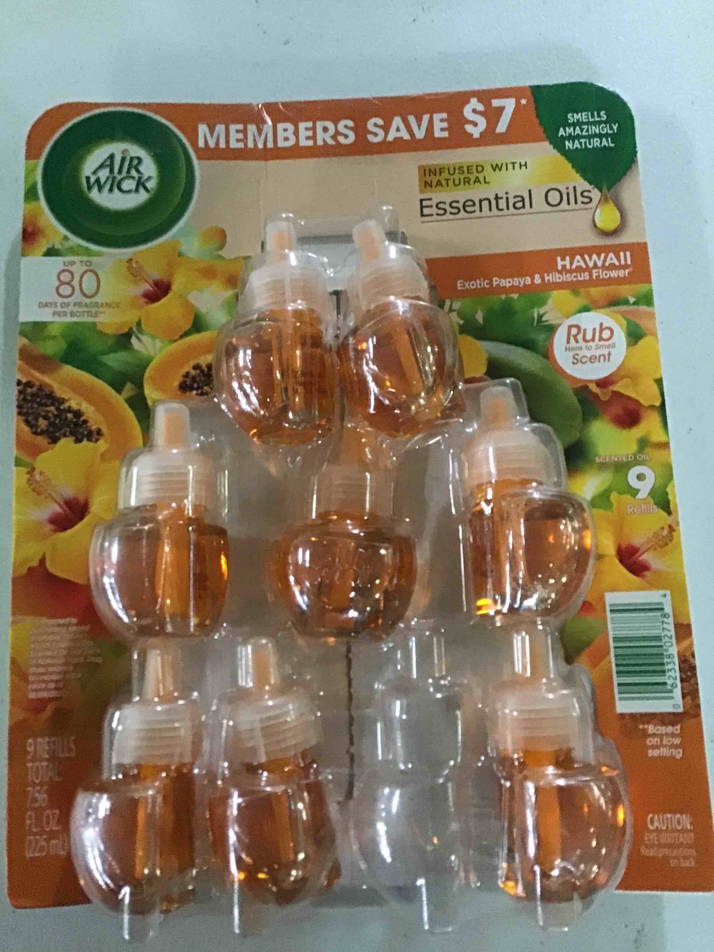 air wick essential oils infused with natural hawall papaya & hibiscus flower 8pcs