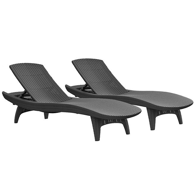 Keter 2-Pack All-Weather Grenada Chaise Loungers, 