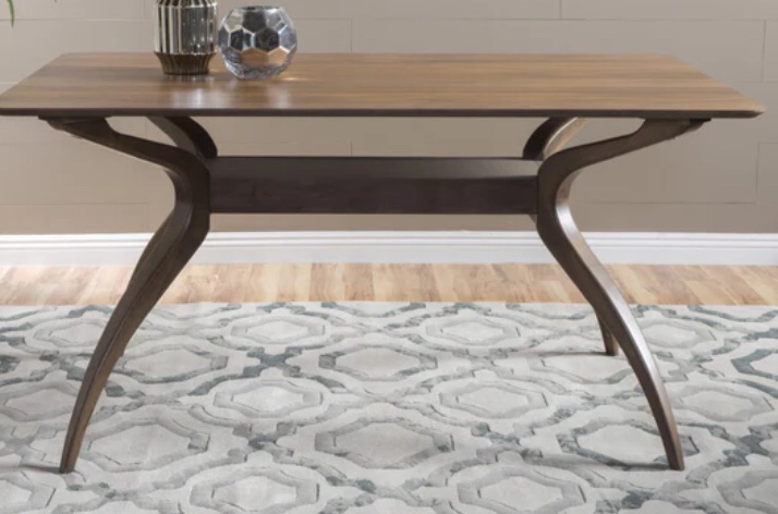 Wood Dining Table 58905 natural walnut