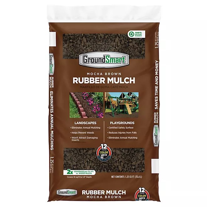 GroundSmart Rubber Mulch - (1.25 cu ft Bag)