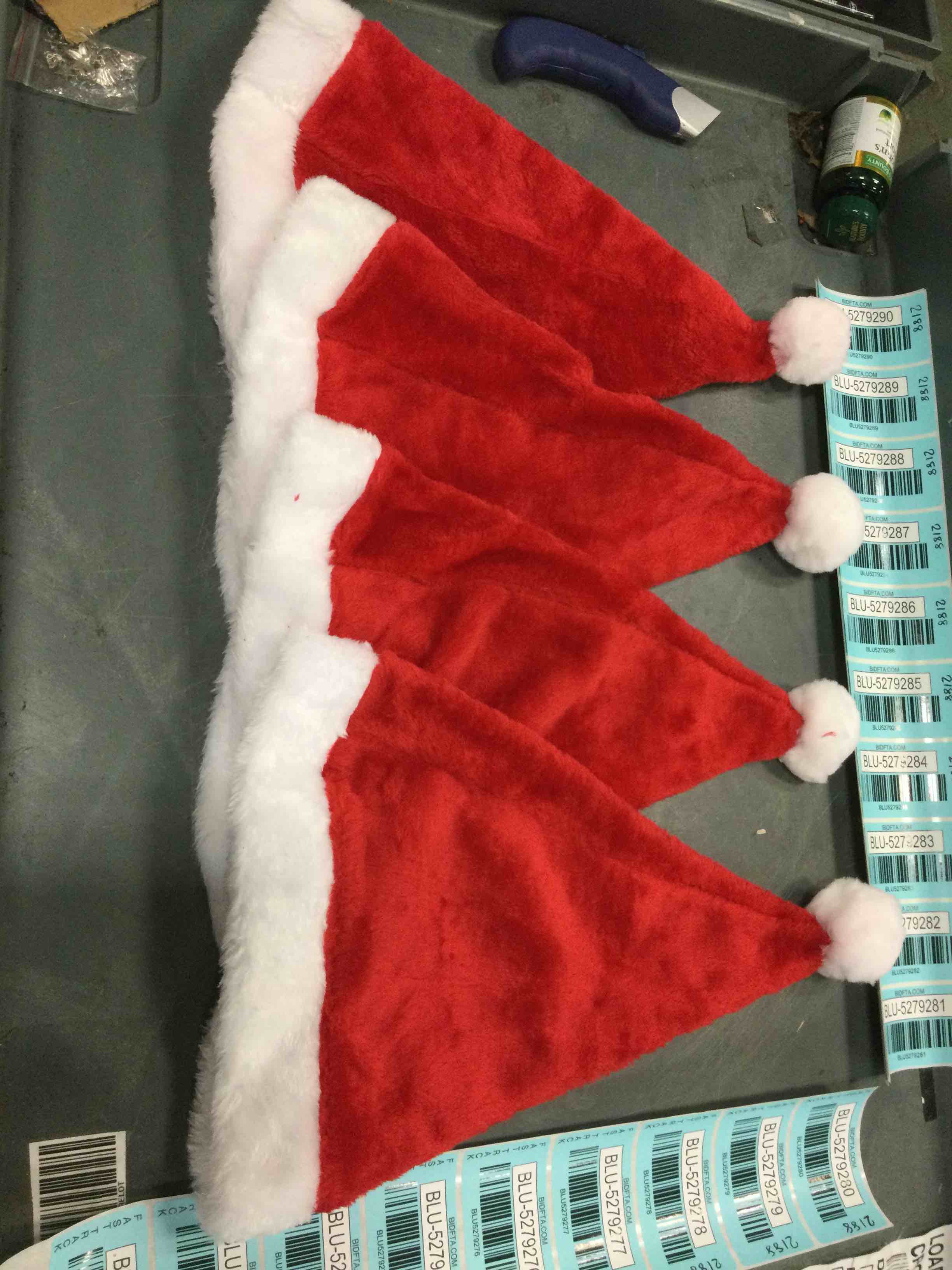 Pack of 4 Santa Hats, Christmas Hats