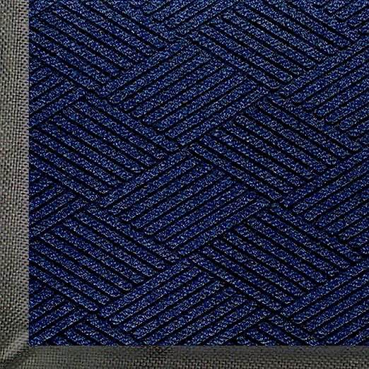 M+A Matting 2295 WaterHog Eco Premier Polyester Fiber Entrance Indoor/Outdoor Floor Mat, SBR Rubber Backing, 6' Length x 6' Width, 3/8" Thick, Indigo