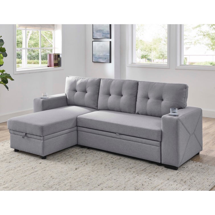 Abby-Gayle 2 - Piece Upholstered Sectional light gray (incomplete, box 2 of 3, chaise only)