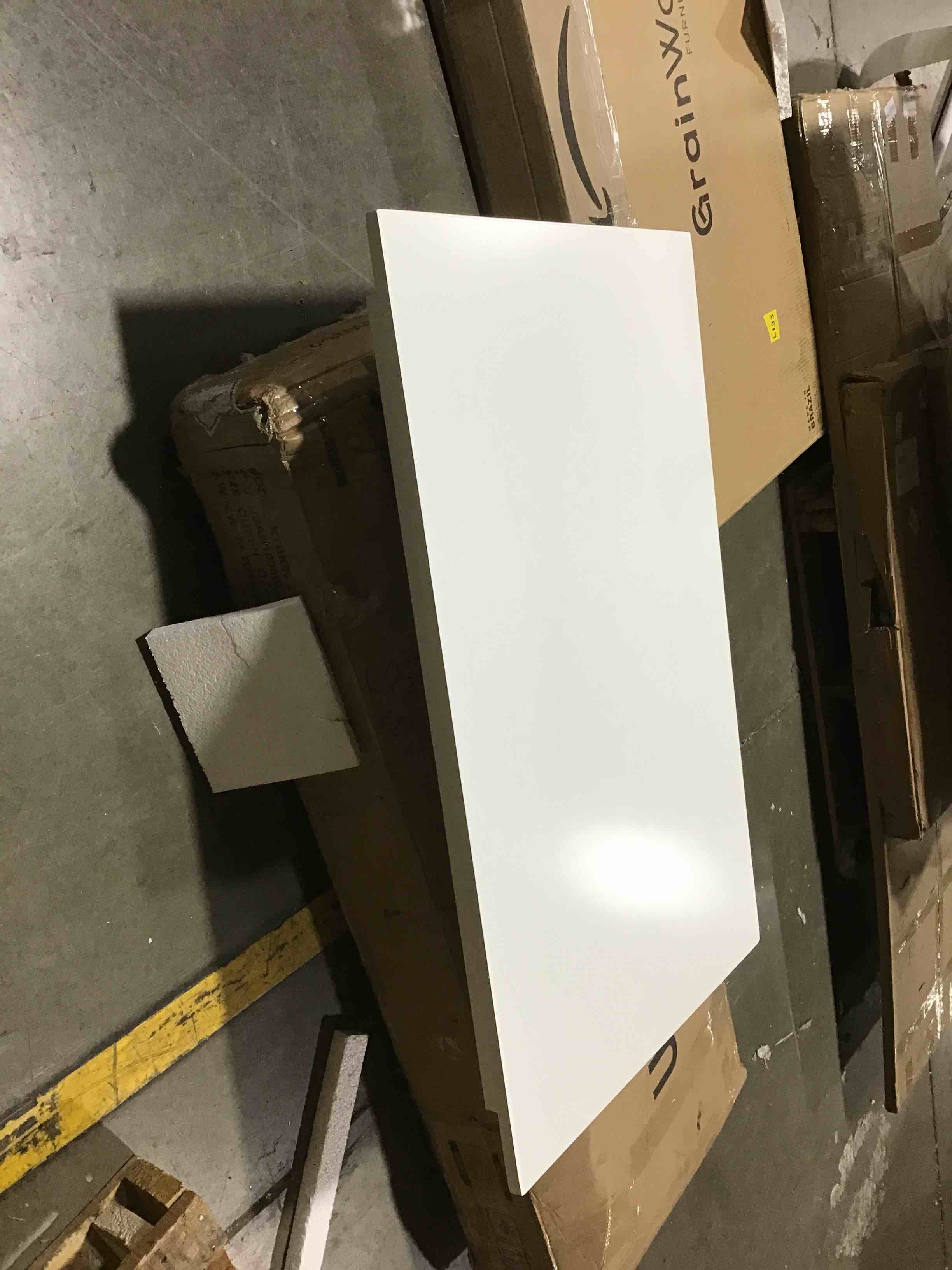 White wooden dining table 