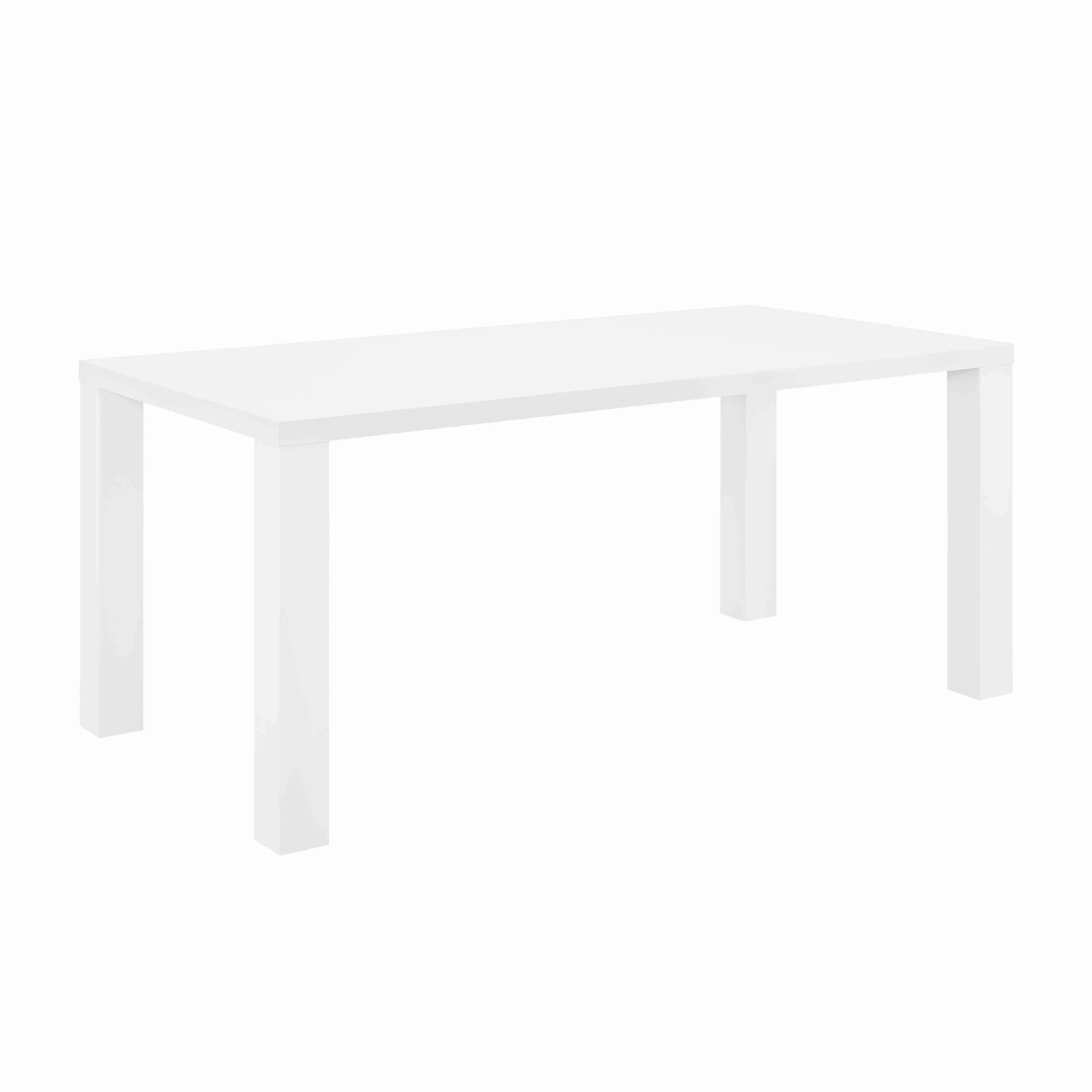 Tresero 70" Dining Table in High Gloss White (incomplete, box 1 of 2)
