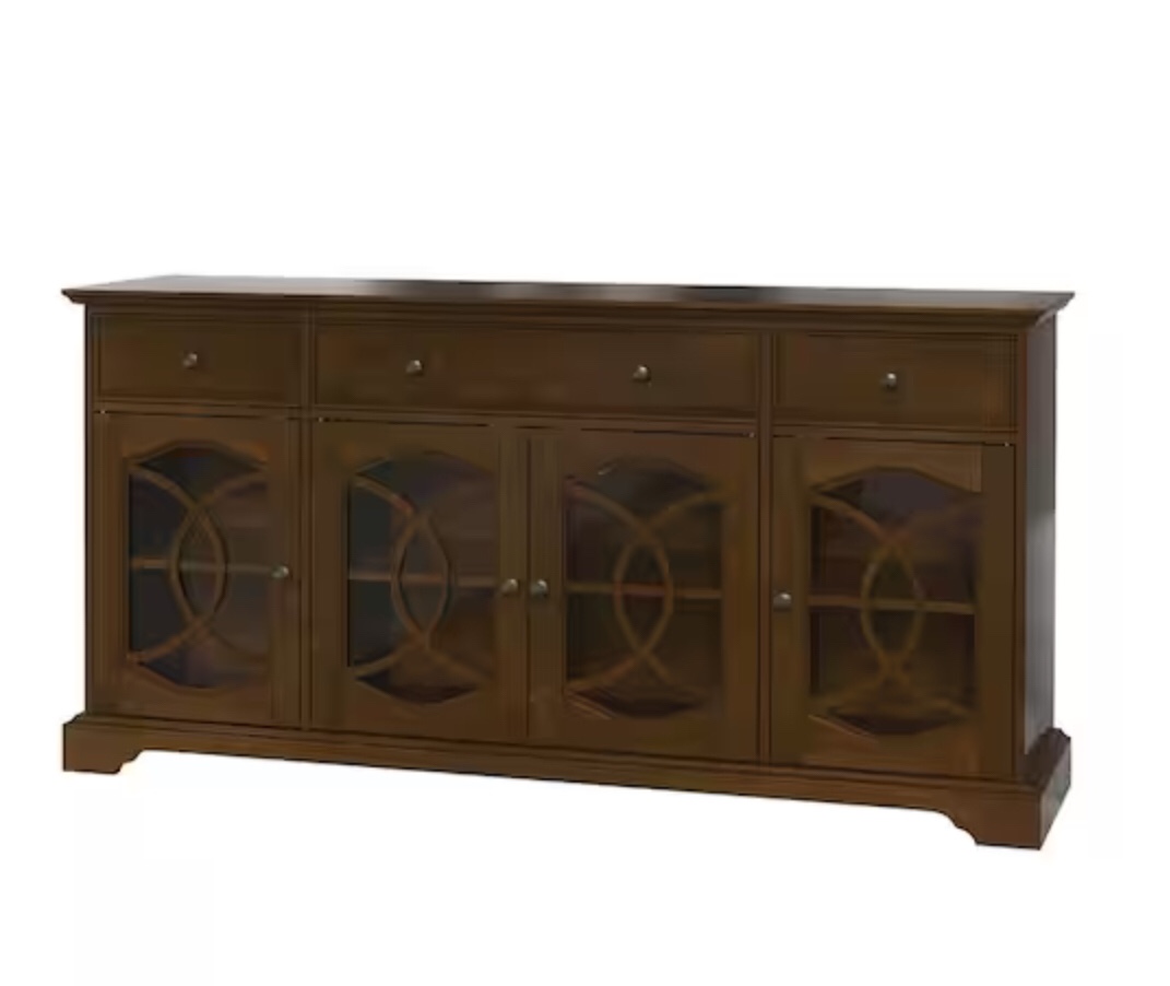 Buka 61 in. Walnut Cabinet for TVs Up To 61 in. with Drawers